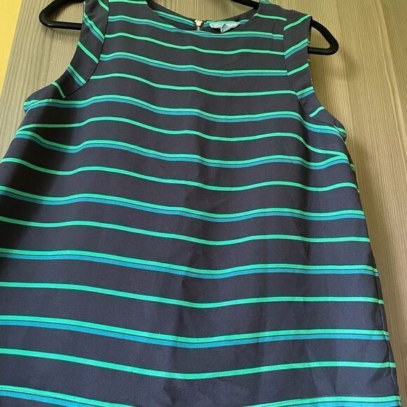 Fleur Bleue Striped Zipper Tank Top Blouse - Picture 8 of 11